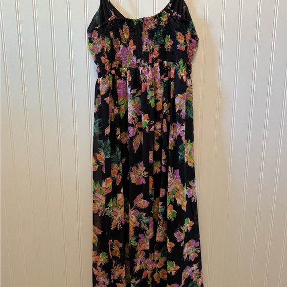 Lush Black Floral Maxi Dress - Picture 5 of 5
